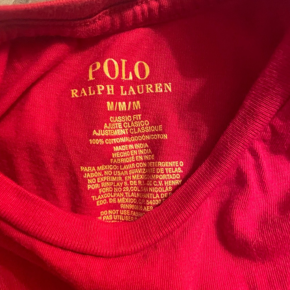 Polo Ralph Lauren Red Classic Fit Shirt- kids med